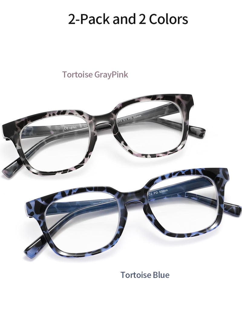 LANLANG LANLANG 2-Pack Reading Glasses for Men Women,Blue Light Blocking Glasses Anti-Blue Computer Glasses,2 Colors including 0-4.0 diopters L-L013  - Image 5