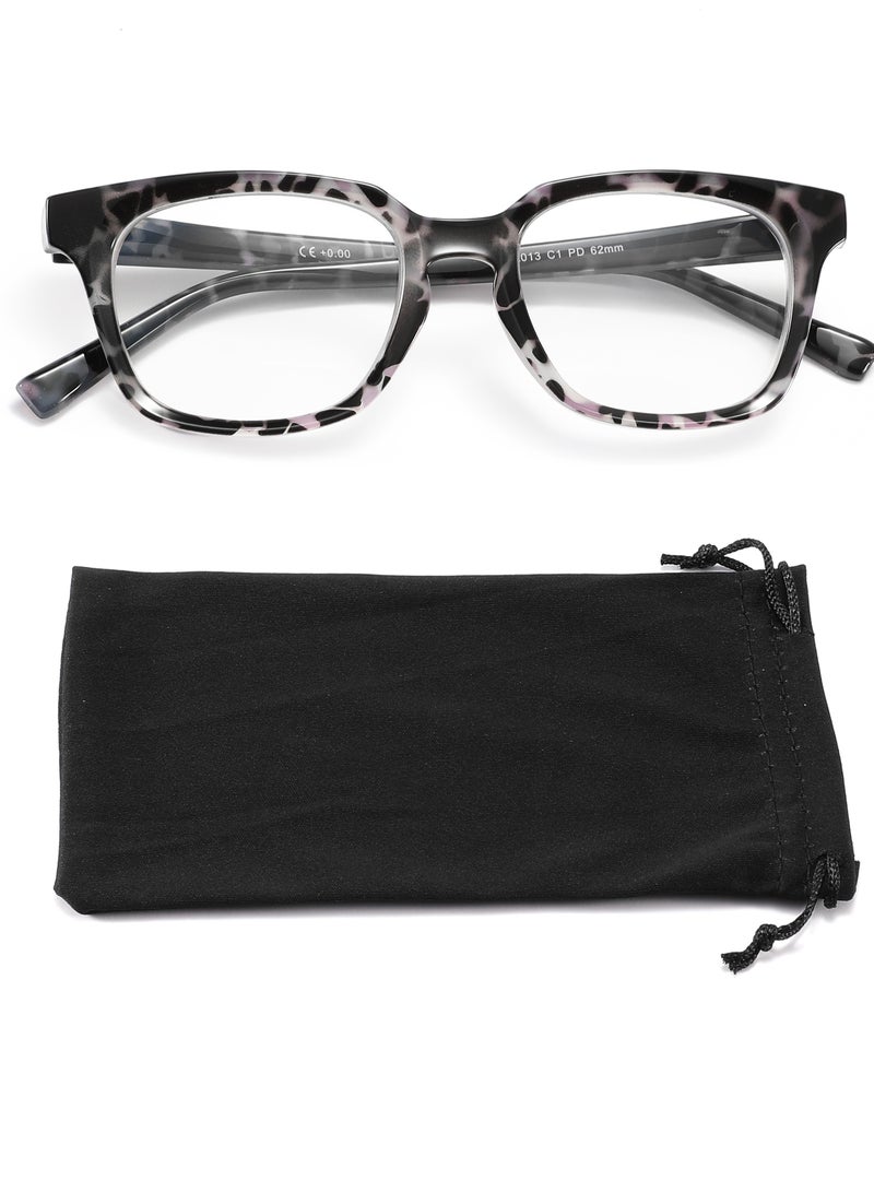 LANLANG 2-Pack Reading Glasses for Men Women,Blue Light Blocking Glasses Anti-Blue Computer Glasses,2 Colors including 0-4.0 diopters L-L013