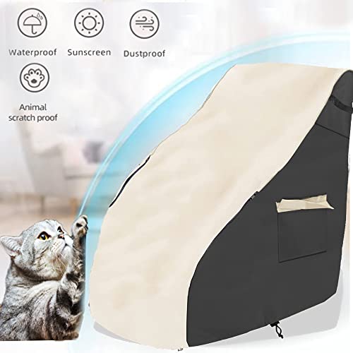 XCZ Massage chair cover, 600D full body shiatsu massage chair protector, 59 X 39 X 55 inchesArmchair Slipcovers,, ,with drawstring waterproof and dustproof Recliner Wing Chair Slipcovers,Sofa Cover - Image 4