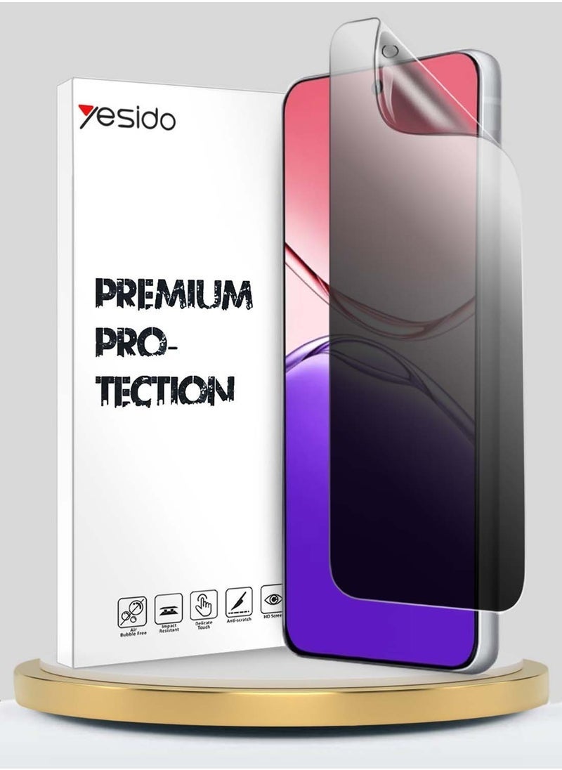 Yesido Oppo A5 Pro 5G 2025 Premium Hydrogel Anti Spy / Anti Privacy Screen Protector – Thin & Flexible Clear Film, Full Coverage, Smooth Touch, Scratch-Resistant, Bubble-Free Installation  - Image 1