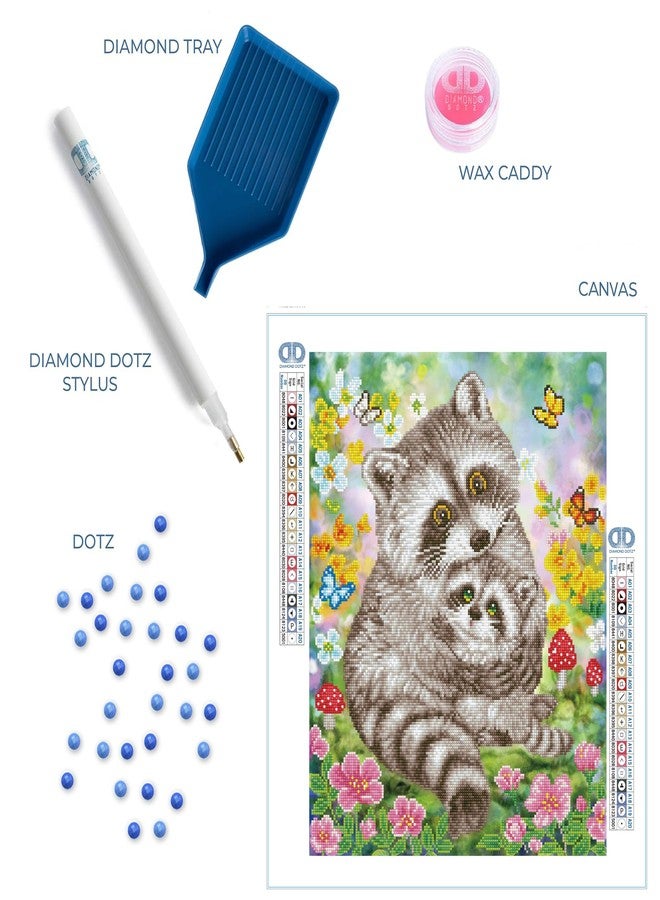 DIAMOND DOTZ Sweet Racoons Diamond Painting Kits for Adults - Diamond Art Kits a Relaxing Creative Craft Kit with Dotz Gems 16.5x20.5 - Image 5