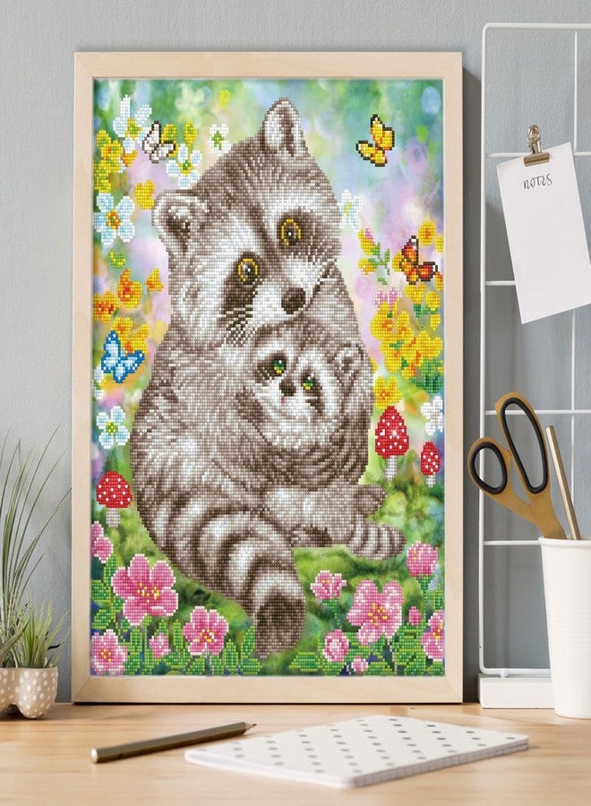 DIAMOND DOTZ Sweet Racoons Diamond Painting Kits for Adults - Diamond Art Kits a Relaxing Creative Craft Kit with Dotz Gems 16.5x20.5 - Image 3