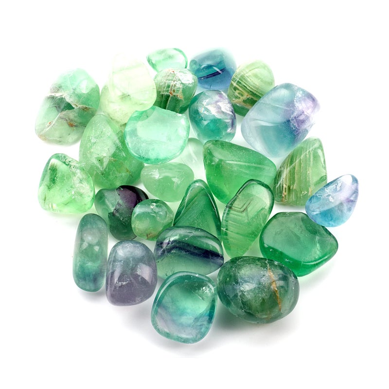 Cherry Tree Collection 12 Pound Polished Stones  12  1 Size Tumbled Stones  Tumbled Crystals Bulk for Healing Reiki Chakra Green Fluorite