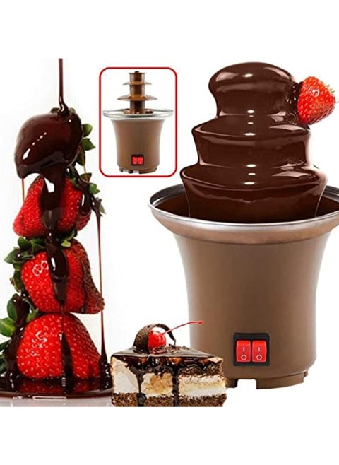 Versatile mini chocolate fondue fountain - perfect for serving chocolate with fruits and nuts