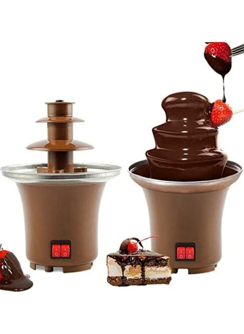 Versatile mini chocolate fondue fountain - perfect for serving chocolate with fruits and nuts