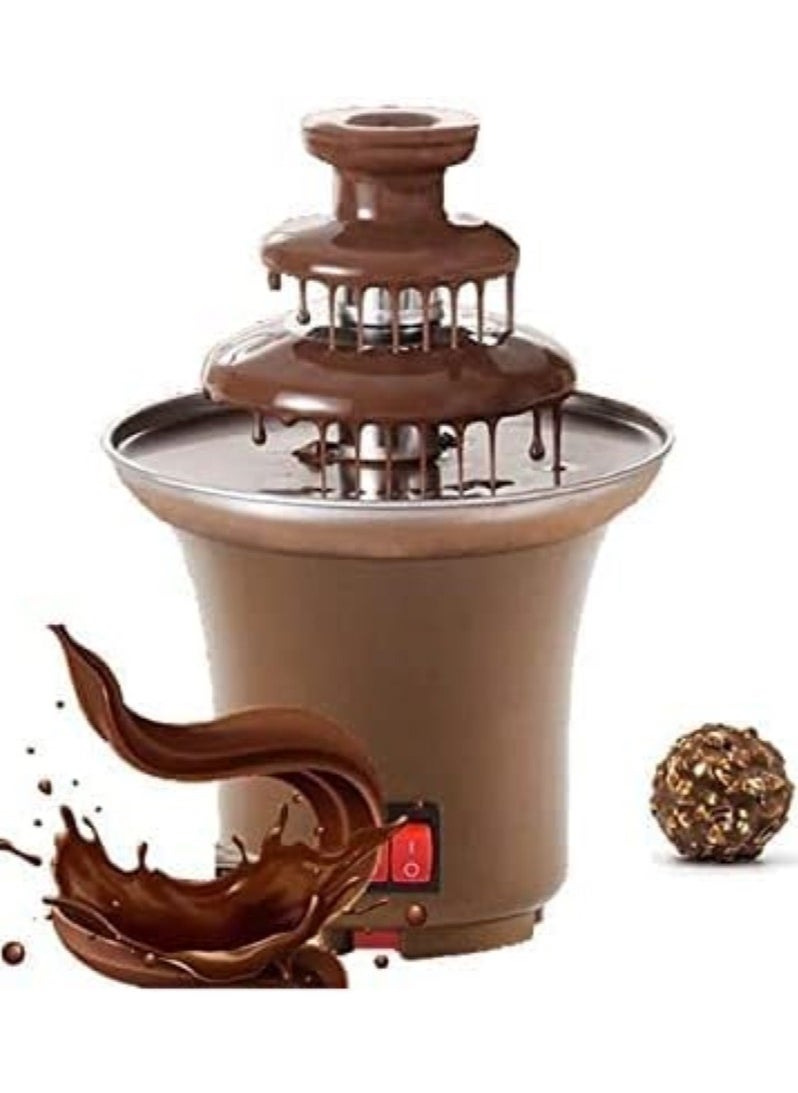 Versatile mini chocolate fondue fountain - perfect for serving chocolate with fruits and nuts