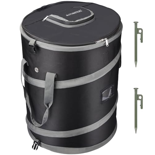 AUTOMATTERS PopUp Trash Bin with Removable Divider Heavy Duty Bottom Collapsible Storage for Camping Laundry Storage and Garden Waterproof and Tear Resistance Material with Air Vent - Image 1