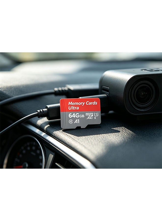 64GB high-end storage card, microSDXC type, supports full HD video, suitable for smartphones, dashcam, action cameras and surveillance cameras. - Image 3