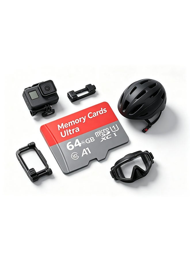 64GB high-end storage card, microSDXC type, supports full HD video, suitable for smartphones, dashcam, action cameras and surveillance cameras. - Image 4