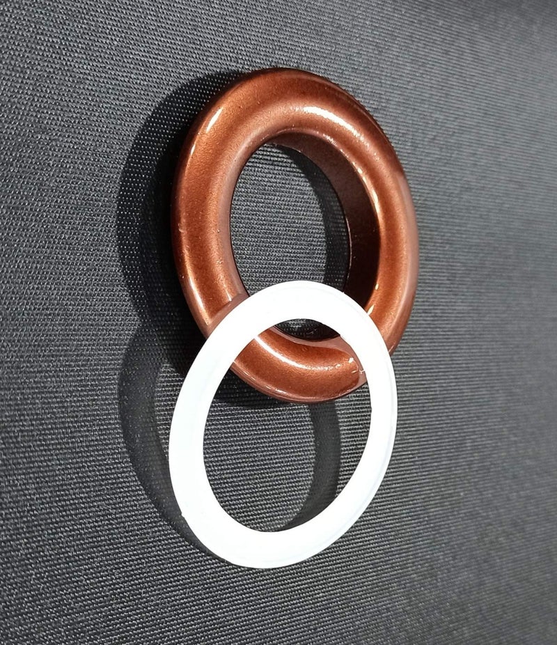 FAPBADRI Curtain Eyelet Rings with Flexi Lock, Suitable for Any 1 inch Curtain Rod - Copper Colour - 50 Pieces - Image 5
