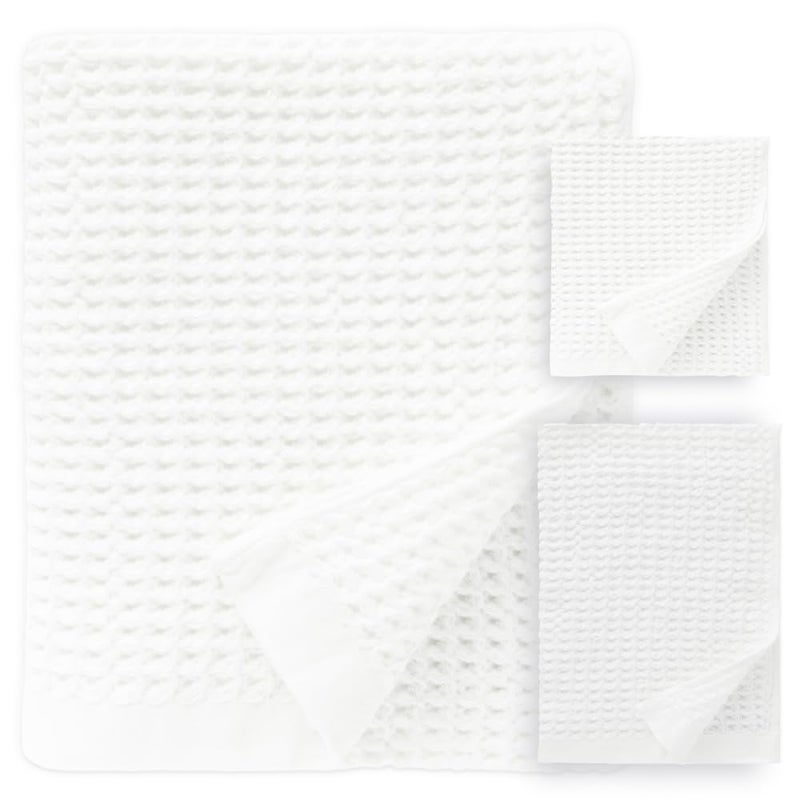onsen ONSEN Towel  100 Supima Cotton Lightweight White Bath Sheet Set 