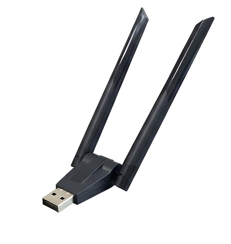 XIKKART 2 in 1 Wireless 5G WiFi Bluetooth Dongle, BT 5.1 & 1300Mbps, High Speed Dual Band Wireless USB Network WiFi Bluetooth Adapter with Antenna for PC, Laptop, Desktop, Wi-Fi Dongle - Image 1