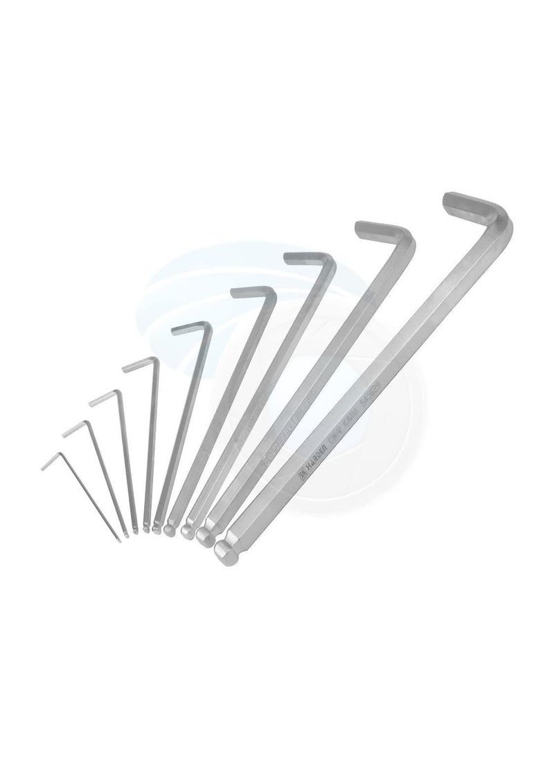 Harden - 'Professional 9PCS MM Ball Key Wrench (Long Length) - Image 1