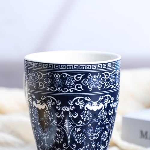 123Arts Ceramic Mug Blue And White Porcelain Coffee Mug Tea Cup - Image 4