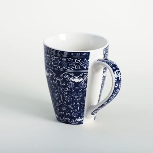 123Arts Ceramic Mug Blue And White Porcelain Coffee Mug Tea Cup - Image 3