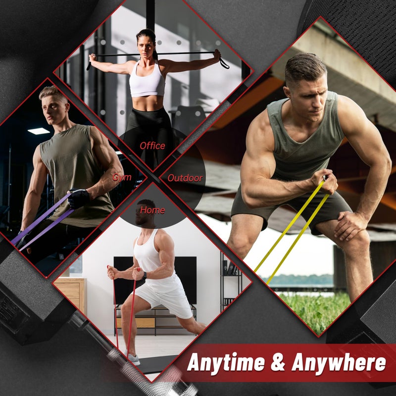 Jamestry Pull Up Assistance Bands, 5-Level Resistance Bands for Working Out, Pull Up Bands for Men & Women, Exercise Bands for Full-Body Training, Fitness, Physical Therapy, Stretch Workout Bands at Home, Gym - Image 4