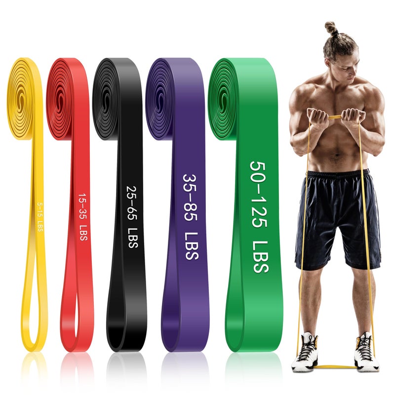 Jamestry Pull Up Assistance Bands, 5-Level Resistance Bands for Working Out, Pull Up Bands for Men & Women, Exercise Bands for Full-Body Training, Fitness, Physical Therapy, Stretch Workout Bands at Home, Gym - Image 1