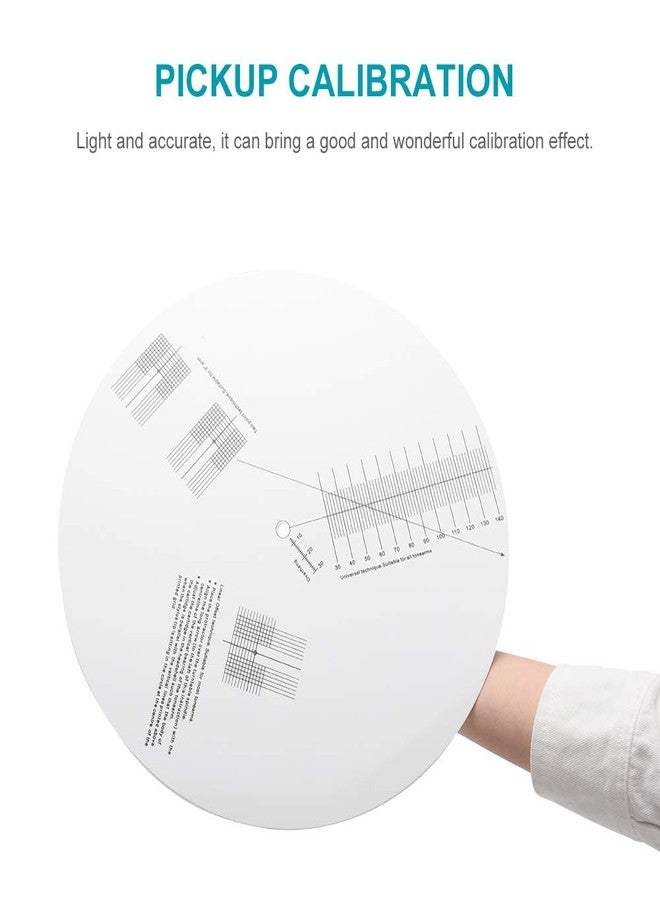 Calidaka Acrylic Turntable Mat Cartridge Alignment Protractor Phonograph Cartridge Alignment Tool Anti Slip LP Record Calibration Plate for Turntable Accessories - Image 4