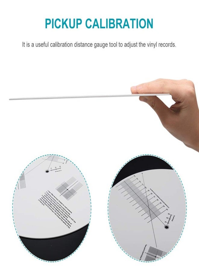 Calidaka Acrylic Turntable Mat Cartridge Alignment Protractor Phonograph Cartridge Alignment Tool Anti Slip LP Record Calibration Plate for Turntable Accessories - Image 5
