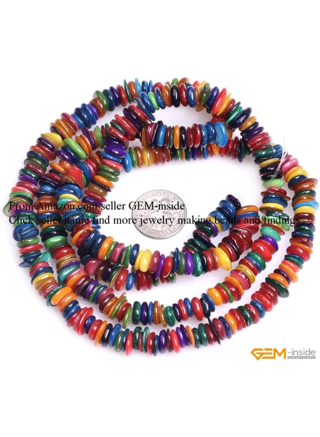 رقائق شل الأحجار الكريمة فضفاض الخرز الطبيعي 2X8mm متعدد الألوان ممسحة كريستال حجر الطاقة الطاقة لصنع المجوهرات 34 - Image 3