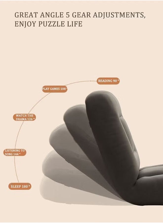 ماركة غير محددة أرائك كرسي أرضي قابل للطي أريكة استرخاء أريكة استرخاء أريكة استرخاء أرضية أريكة استرخاء أرضية قابلة للطي أريكة استرخاء أرضية بزاوية قابلة للتعديل وسادة استرخاء مع مسند للظهر مناسبة لغرفة المعيشة، ال  - Image 3