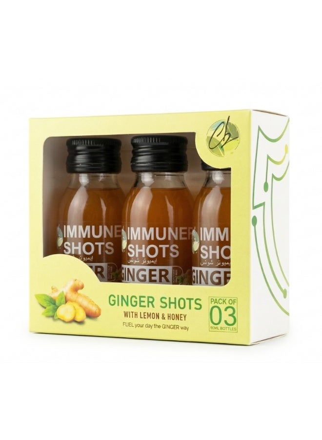 Immuner Shots Ginger Shot 60ml Pack of 3 (Immuner Shots) - Image 1