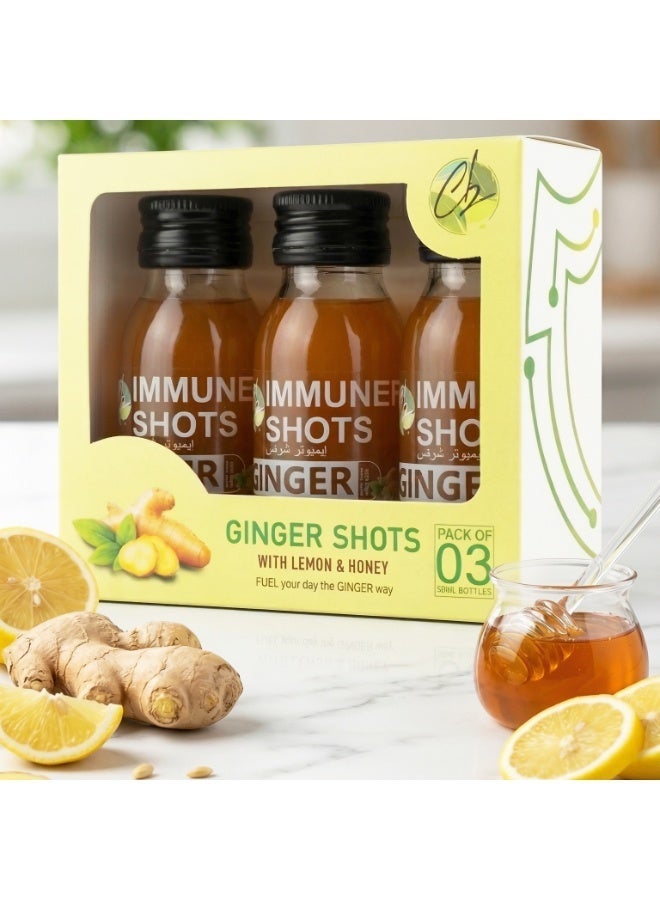 Immuner Shots Ginger Shot 60ml Pack of 3 (Immuner Shots) - Image 3