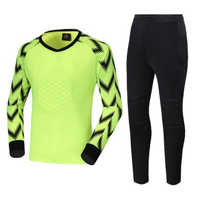 Generic Youth Goalkeeper Jersey Padding Suit 211 fluorescent green 