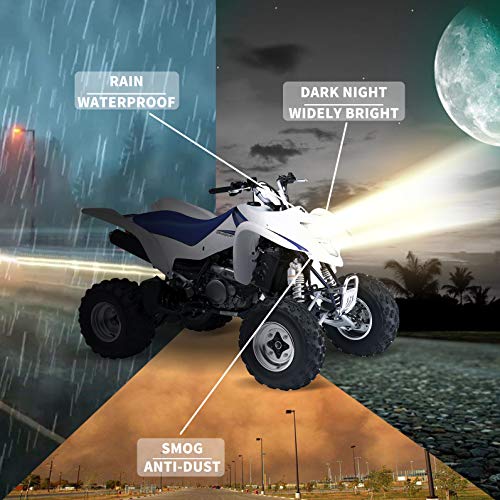 NEOCHIAEVO Motorcycle 12V/25W Dual Twin Headlights Headlamp Assembly Fit for Suzuki ATV 2003-2008 Quadsport LT-Z400 LT-Z400Z, for Kawasaki 2003-2006 KFX400 KSF400 - Image 2