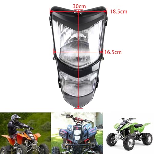 NEOCHIAEVO Motorcycle 12V/25W Dual Twin Headlights Headlamp Assembly Fit for Suzuki ATV 2003-2008 Quadsport LT-Z400 LT-Z400Z, for Kawasaki 2003-2006 KFX400 KSF400 - Image 5
