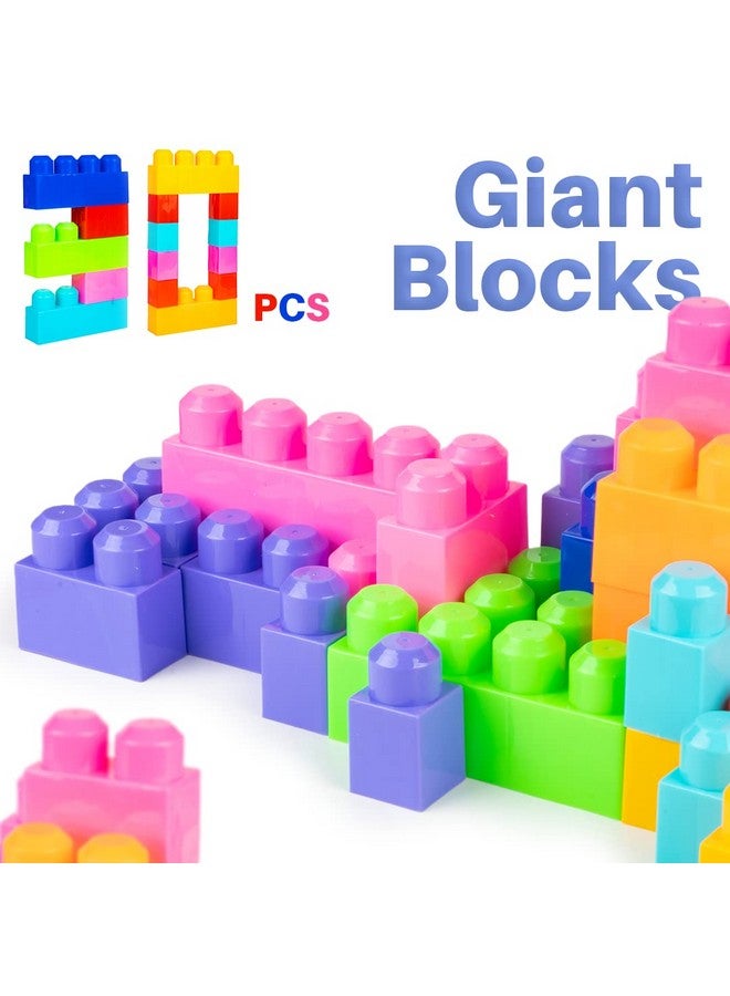 RATNA'S RATNA'S Giant Blocks 30 pcs Plastic Preschool Building Blocks for Toddlers  - Image 2
