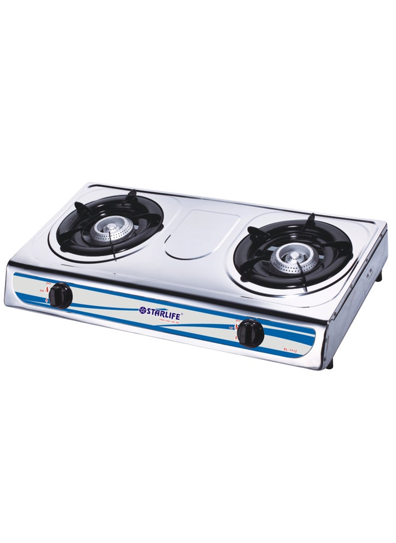 STARLIFE 2 Burner Stainless Steel Top Gas Stove SL-1112 