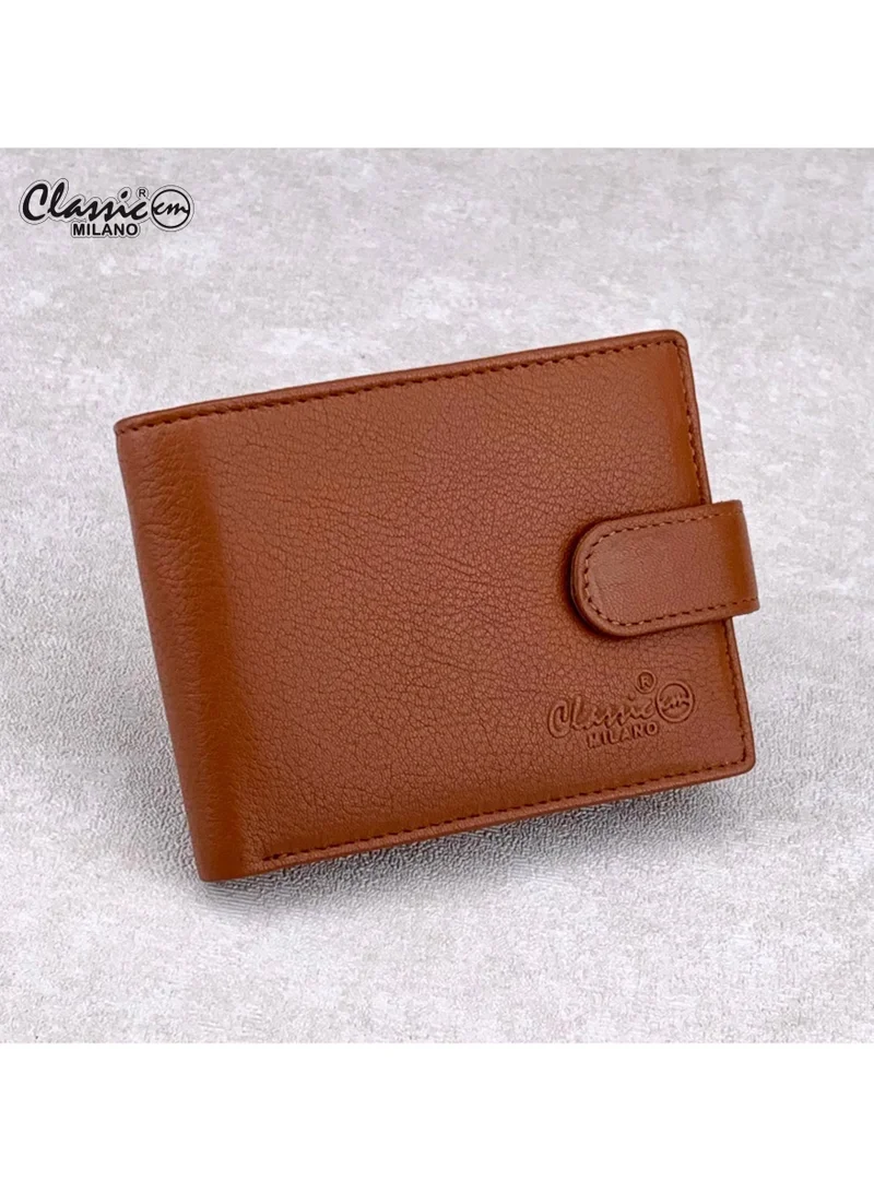Classic Milano Classic Milano Men’s Wallet – Slim Bifold Leather Wallet for Men with RFID Blocking, Multiple Card Slots & Middle Zip – Stylish Mens Purse Wallets Gift for Husband, Father