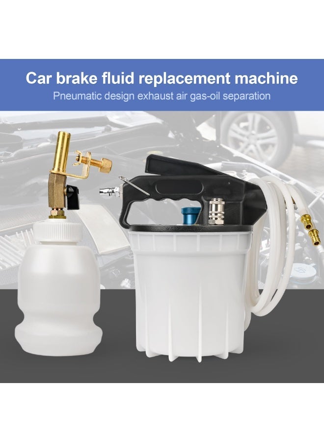 طقم نزف سائل الفرامل الفراغي سعة 2 لتر مع زجاجة إعادة تعبئة سعة 1 لتر و19 قطعة محولات، مستخرج زيت الفرامل عالي التحمل للسيارات والشاحنات، مجموعة أدوات نزف الفرامل العالمية - Image 4
