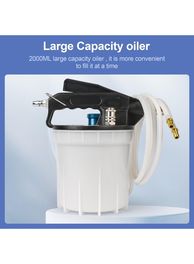 طقم نزف سائل الفرامل الفراغي سعة 2 لتر مع زجاجة إعادة تعبئة سعة 1 لتر و19 قطعة محولات، مستخرج زيت الفرامل عالي التحمل للسيارات والشاحنات، مجموعة أدوات نزف الفرامل العالمية - Image 3