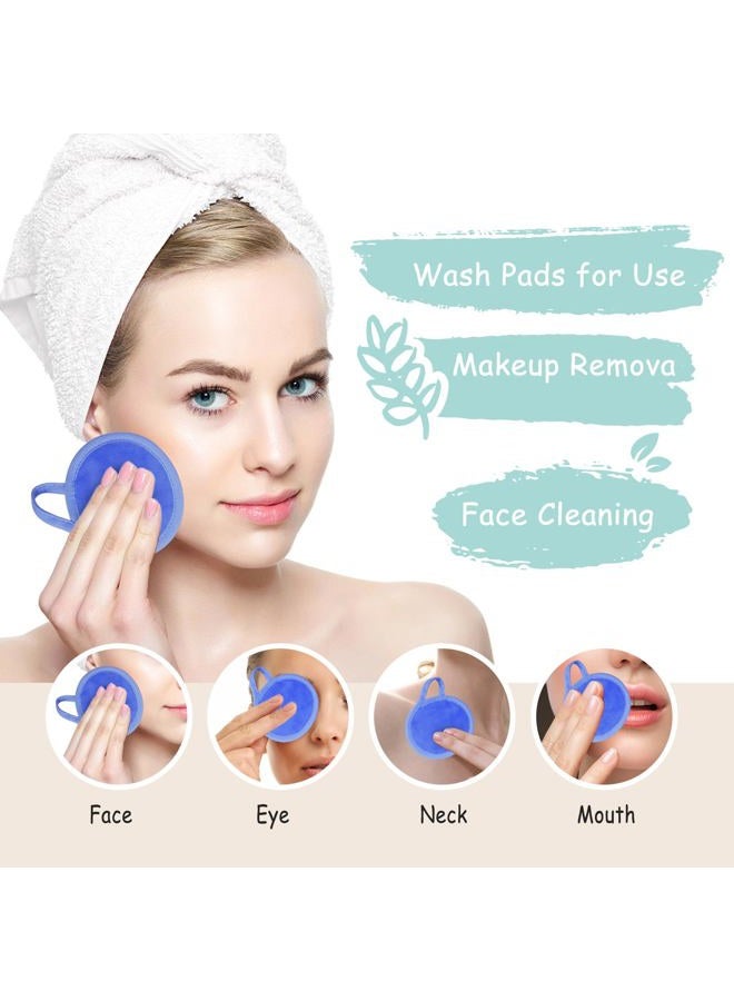 Nugilla Reusable Makeup Remover Pads, 18 Packs Microfiber Face Cloth with a Washable Laundry Bag, Reusable Rounds Towels for Face Cleaning, Soft Facial Rounds Wipes Eyes/Lips Clean for Women Gifts - Image 2