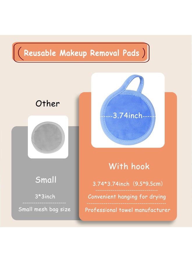 Nugilla Reusable Makeup Remover Pads, 18 Packs Microfiber Face Cloth with a Washable Laundry Bag, Reusable Rounds Towels for Face Cleaning, Soft Facial Rounds Wipes Eyes/Lips Clean for Women Gifts - Image 3