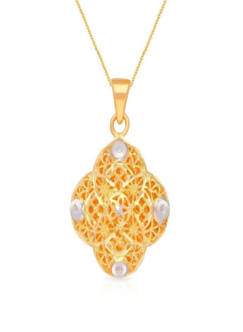 Malabar Gold and Diamonds 22 Carat 916 Purity Multicolour Gold Pendant PD1343294T For Women  - Image 1