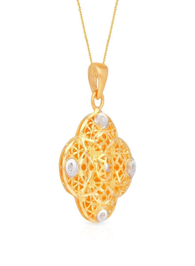 Malabar Gold and Diamonds 22 Carat 916 Purity Multicolour Gold Pendant PD1343294T For Women  - Image 2