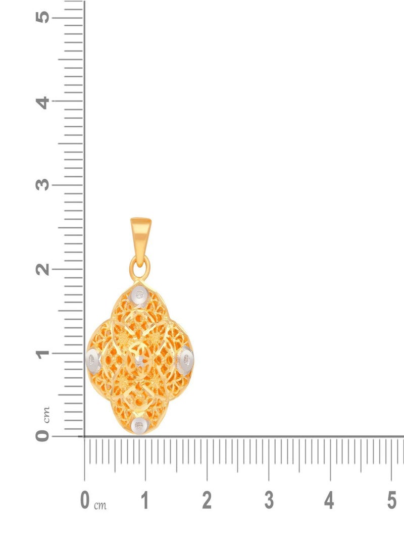 Malabar Gold and Diamonds 22 Carat 916 Purity Multicolour Gold Pendant PD1343294T For Women  - Image 5