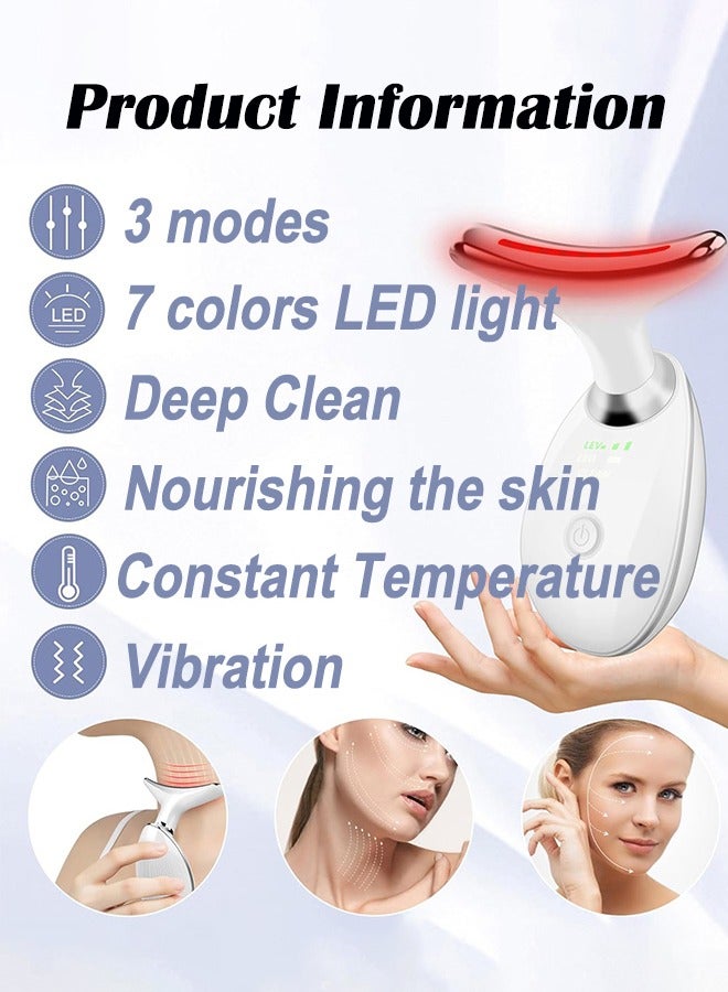 CubeG Face and Neck Massager, 7 Color Light Based Facial and Neck Massager, Multifunctional Facial Skin Care Tools, Wrinkle Removal Device for Face and Neck, Facial Skin Care Massage - Image 3