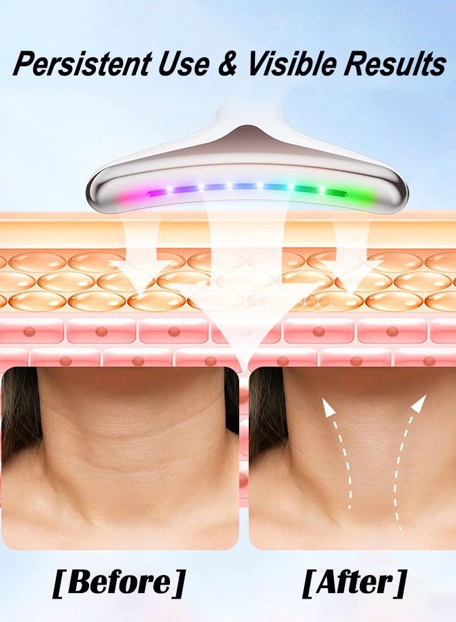 CubeG Face and Neck Massager, 7 Color Light Based Facial and Neck Massager, Multifunctional Facial Skin Care Tools, Wrinkle Removal Device for Face and Neck, Facial Skin Care Massage - Image 4