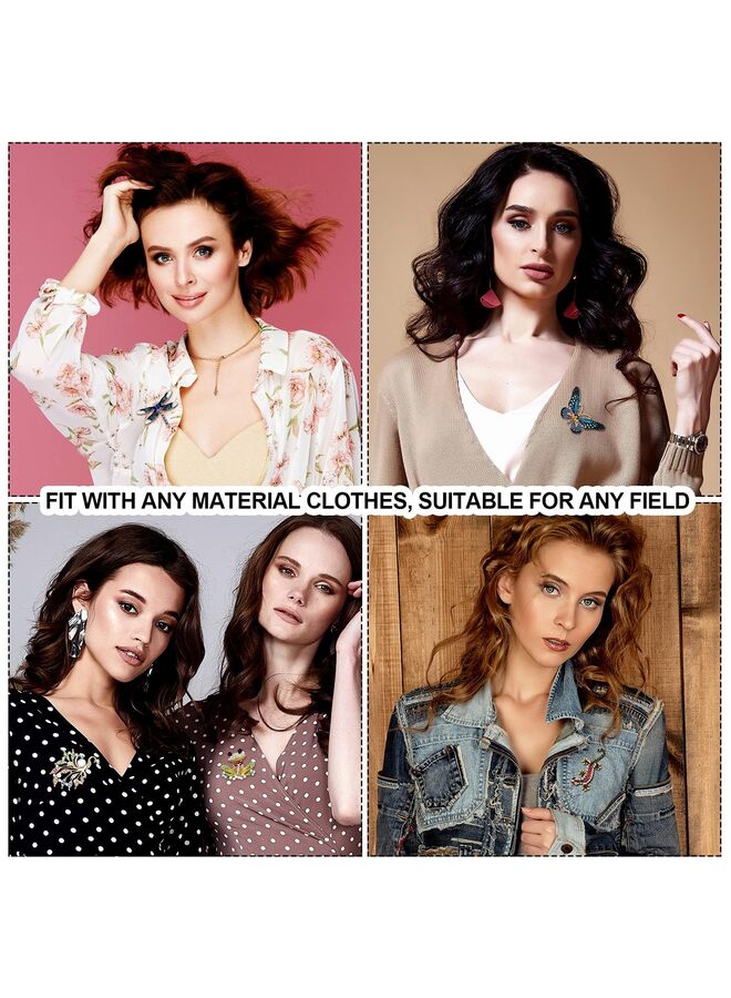 مجموعة مكونة من 12 قطعة من دبابيس النساء ذات الأحجار الكريمة، دبابيس كريستال عتيقة، دبابيس عتيقة للنساء والفتيات، هدايا عيد الأم - Image 4