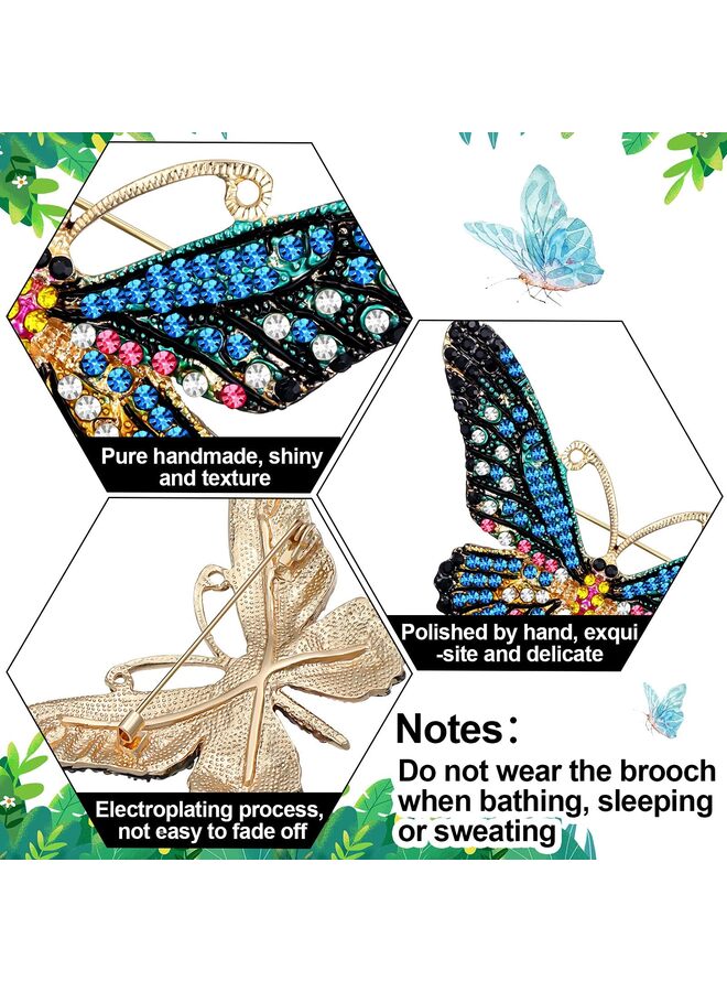 مجموعة مكونة من 12 قطعة من دبابيس النساء ذات الأحجار الكريمة، دبابيس كريستال عتيقة، دبابيس عتيقة للنساء والفتيات، هدايا عيد الأم - Image 2