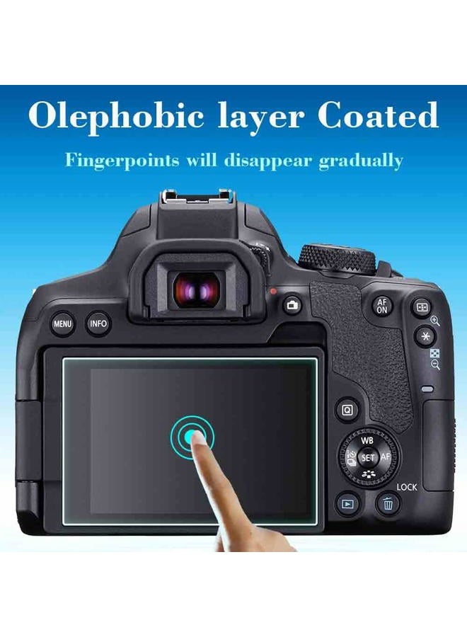 ULBTER 850D Screen Protector for Canon EOS 850D / Rebel T8I Camera & Hot Shoe Cover [2+3Pack], 0.3mm 9H Hardness Tempered Glass Saver Anti-Scrach Anti-Fingerprint Anti-Bubble - Image 4