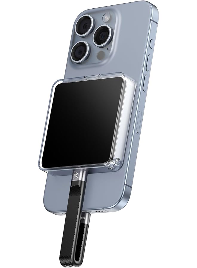 erorex Magnetic M.2 Nvme 2230 Ssd Enclosure Compatible With Magsafe For Iphone 15 Pro Max Prores 10Gbps Usb C 3.2 Gen2 Type C To Nvme Reader With Protective Case Lanyard Ap30 Black - Image 1