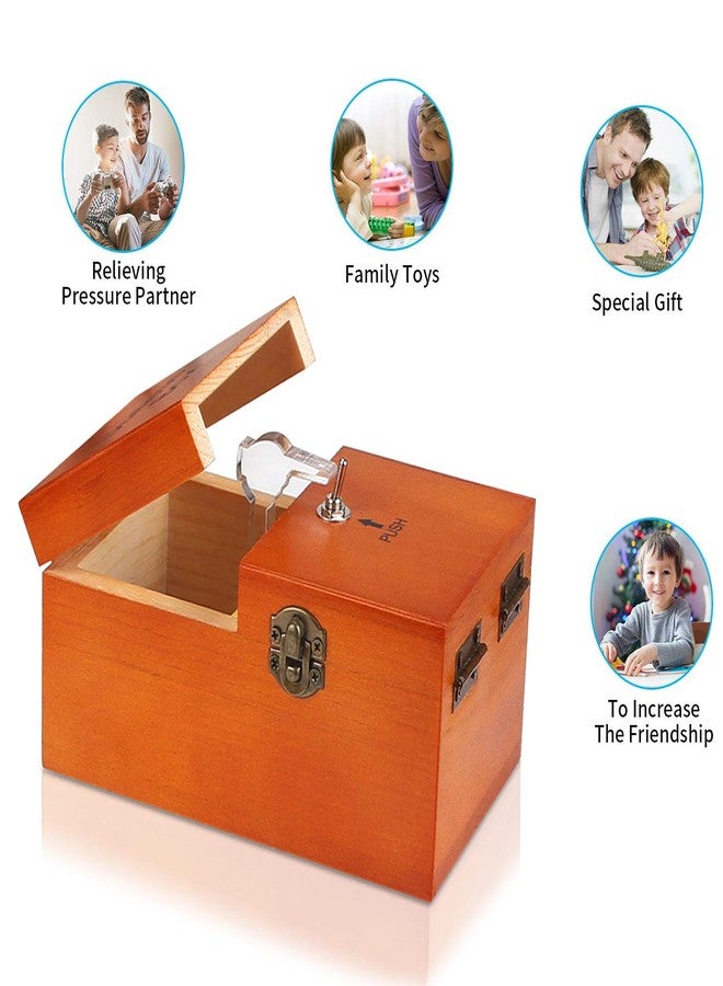 HRLORKC Useless Box with Surprises Wooden Useless Box Fully Assembled Toy for Adults and Children - Image 4
