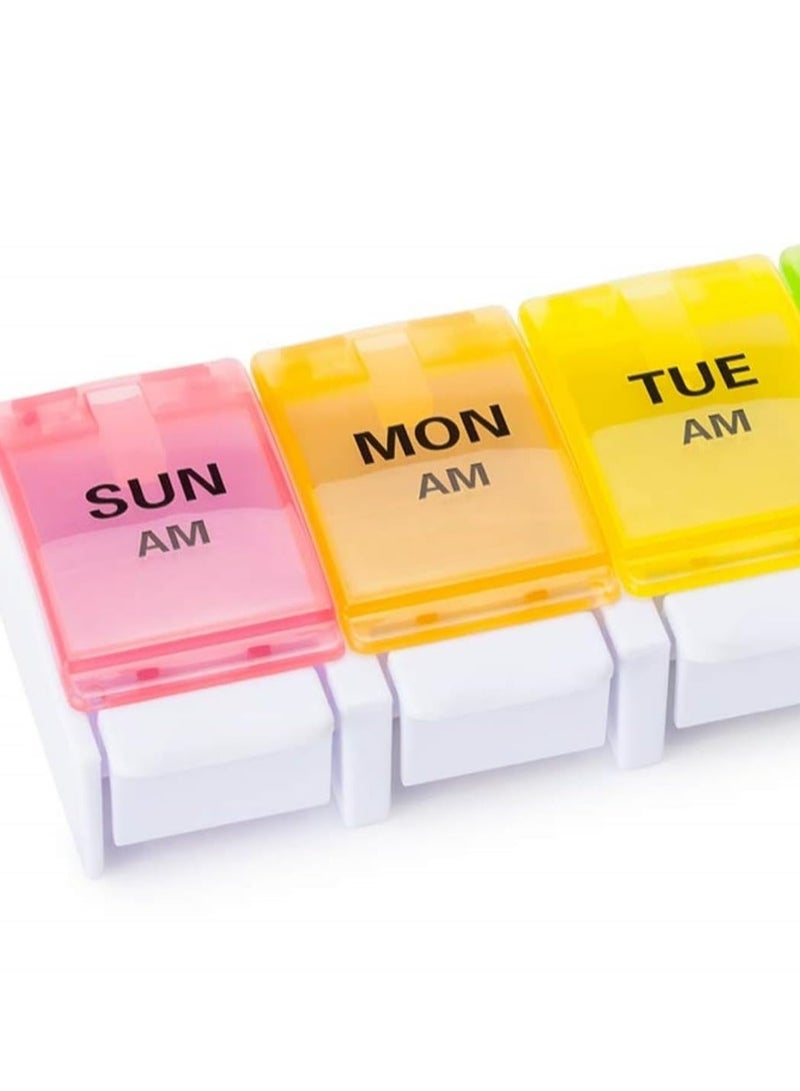 ARINA Weekly detachable pill case morning and evening large storage and safe in regulating medicines  - Image 2