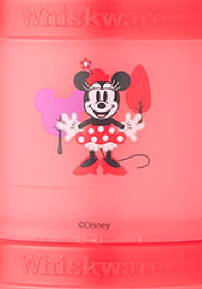 Whiskware Disney Stackable Snack Containers for Kids and Toddlers, 3 Stackable Snack Cups for School and Travel, Minnie and Daisy - Image 1
