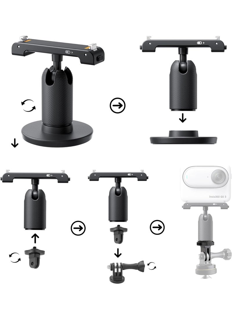 Insta360 Insta360 GO 3S Black 64GB Tiny Mighty 4K Action Vlogging Camera Portable Mount Anywhere Waterproof Stabilization HandsFree POV  Action Pod and Wearable Accessories  50in1 Accessory Kit  - Image 5